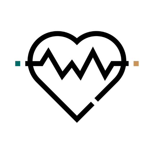 a black and white image of a heart with a line going through it