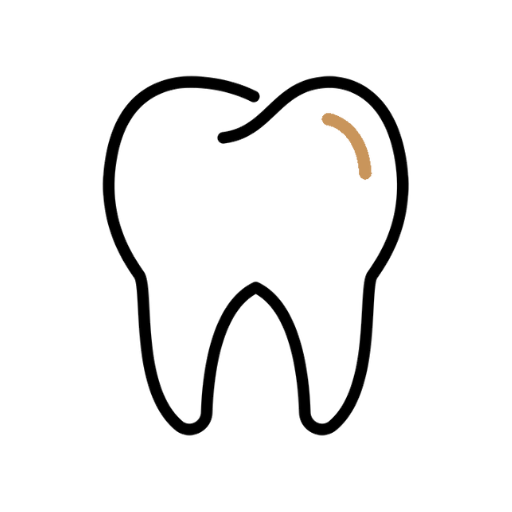 a tooth with a spot on it